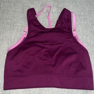 Layered Sports Bra | Purple | Size Medium‎